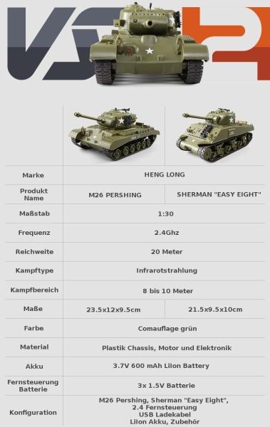 Actual product image Es-toys Heng Long RC Tank Battle Set of 2 1:30