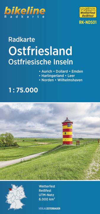 Produktbild bikeline Radkarte Ostfriesland Ostfr.