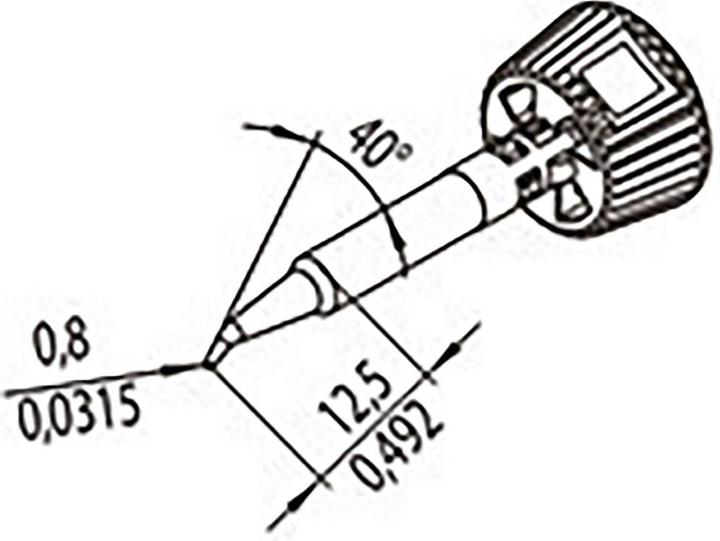 Produktbild 0142SDLF08L/SB Lötspitze Spitzen-Grösse 0.80 mm Inhalt 1 St. (Lötkolben)