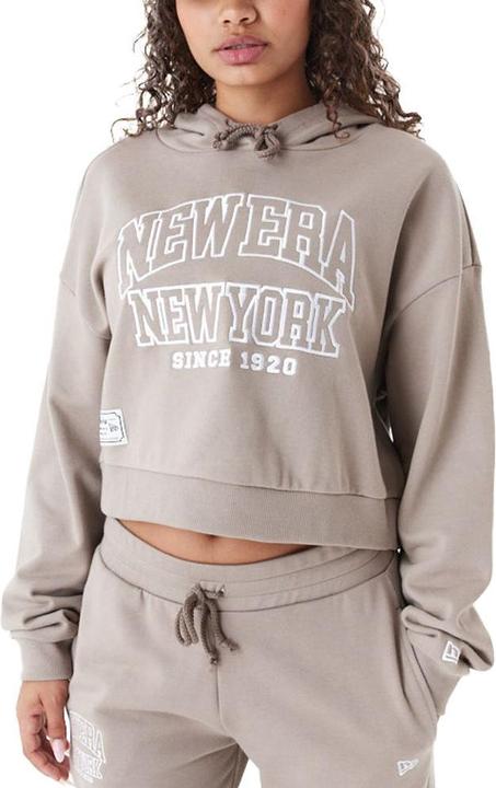 Produktbild New Era Ladies Cropped Fleece Hoody ash brown - L (L)