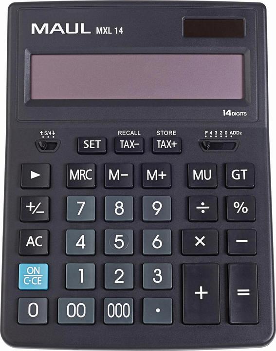 Image du produit Maul Calculatrice de poche MXL14 noire (Cellules solaires)