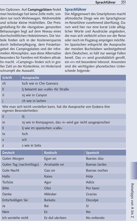 Valori nutrizionali e ingredienti Reiseführer Baskenland (Tedesco, Jens Wiegand, 2024)