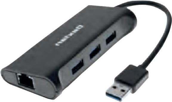 Immagine prodotto Dexlan Adattatore di rete Gigabit USB 3.0 con hub USB 3.0 a 3 porte (USB-A, 4 Porti)