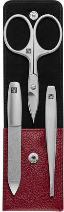 Actual product image Zwilling Pocket case, cowhide red, 3 pcs.