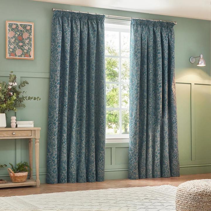 Actual product image Wylder Nature Grantley Jacquard Pencil Pleat Curtains (228 x 228 cm)