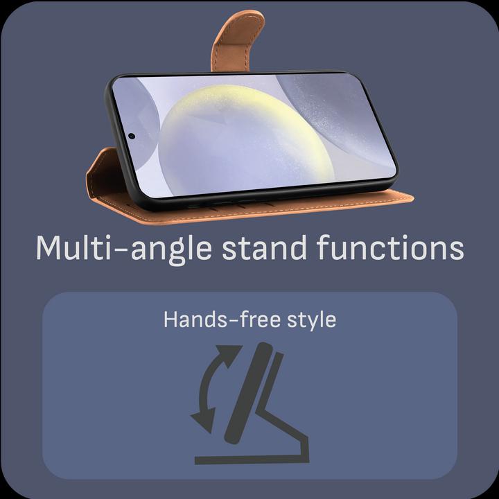 Actual product image Cazy Premium-Geldbörsen-Etui, Magnetisches Geldbörsen-Etui, Kartenfächer, Ständer (Samsung Galaxy S25+)