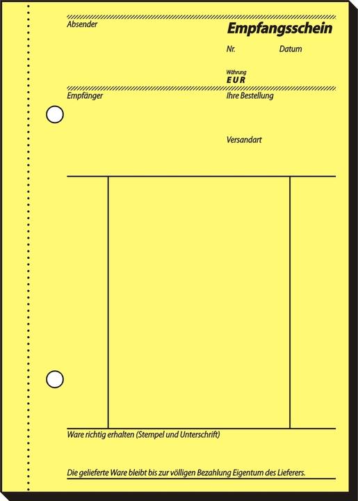 Actual product image Sigel Form book "Delivery note with receipt", A6, SD (40 x)