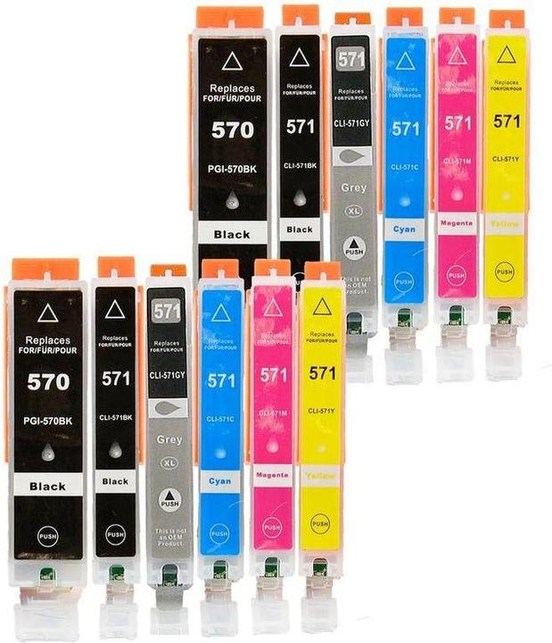 Image du produit Hermex Cartouches compatibles Canon Pixma MG7750 (M, Y, GY, PGBK, C, CF)