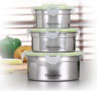 Produktbild Quttin Runde luftdichte Lunchbox aus Edelstahl 300ml qutt