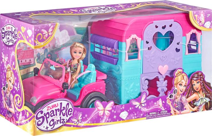 Immagine prodotto Zuru Bambola Sparkle Girlz con jeep e roulotte (100176)
