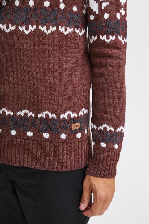Image du produit Solid Norwig Pull En Grosse Maille Pull-Over Tricot Pour Homme Avec Encolure Rond (XL)