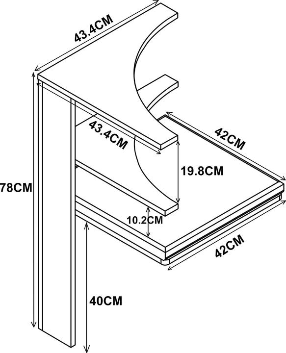 Actual product image VCM Corner joint for the Esal seating group (43 x 42 x 78 cm)