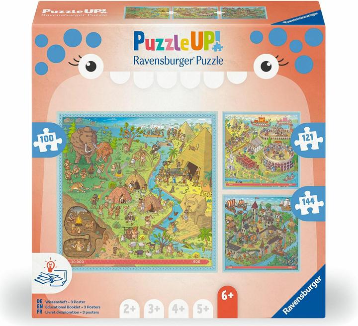 Ravensburger Puzzle UP! storia di, 12004005 - 3 puzzle da 100, 121, 144 pezzi per (365 pezzi)