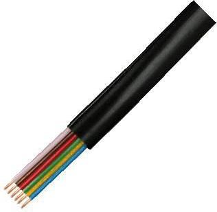 Produktbild LogiLink Telefonkabel, 100 m, 6-adrig, flach, schwarz für Innenräume, zum konfektionieren von Telefon-Flachba