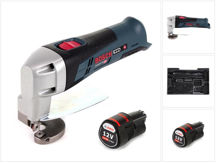 Actual product image Bosch Professional Bosch GSC 12 V-13 Battery Sheet Metal Shears 12V L-Boxx ready + 1x Battery 2.0Ah - without charger