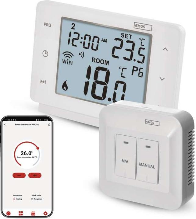 Produktbild Emos GoSmart Raumthermostat P56211 mit WiFi, programmierbar, kabellos