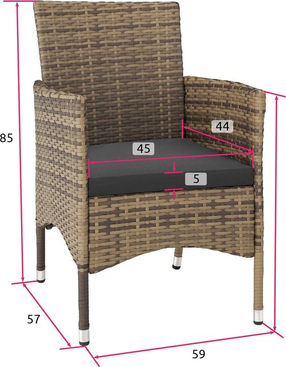Produktbild tectake 2 Rattansessel