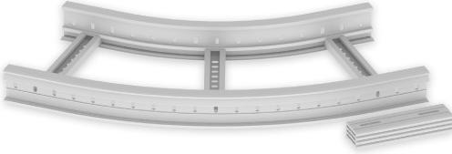 Actual product image Unex 67417-04 Flat elbow 45Â° 85x400 R600 made of U23X RAL7035