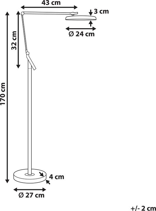 Produktbild Beliani Stehleuchte Silber LED CARINA (660 lm)
