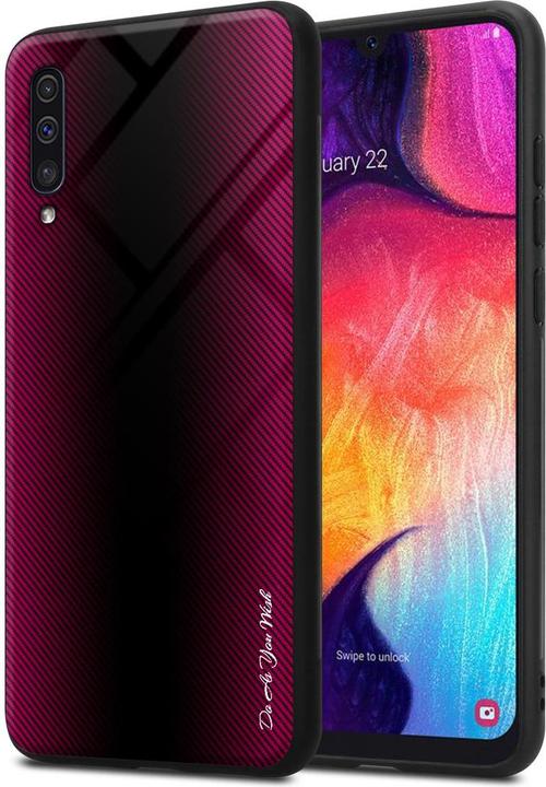 Produktbild Cadorabo TPU Gestreiftes Glas Cover (Samsung Galaxy A50s, Samsung Galaxy A30s, Samsung Galaxy A50)