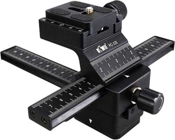 Actual product image JJC Kiwi FC-1II Macro Slide Adjustment Slide 2 Axes (Swivel handle)