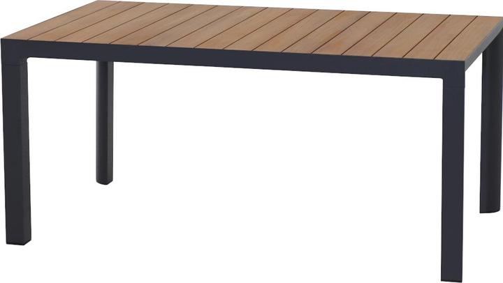 Siena Garden Silva Dining Tisch 160x90cm matt anthrazit / Teak FSC