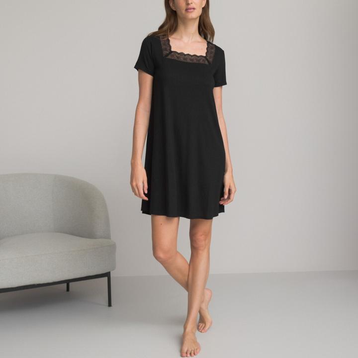 Image du produit La Redoute Collections Chemise de nuit à manches courtes (44, 46)