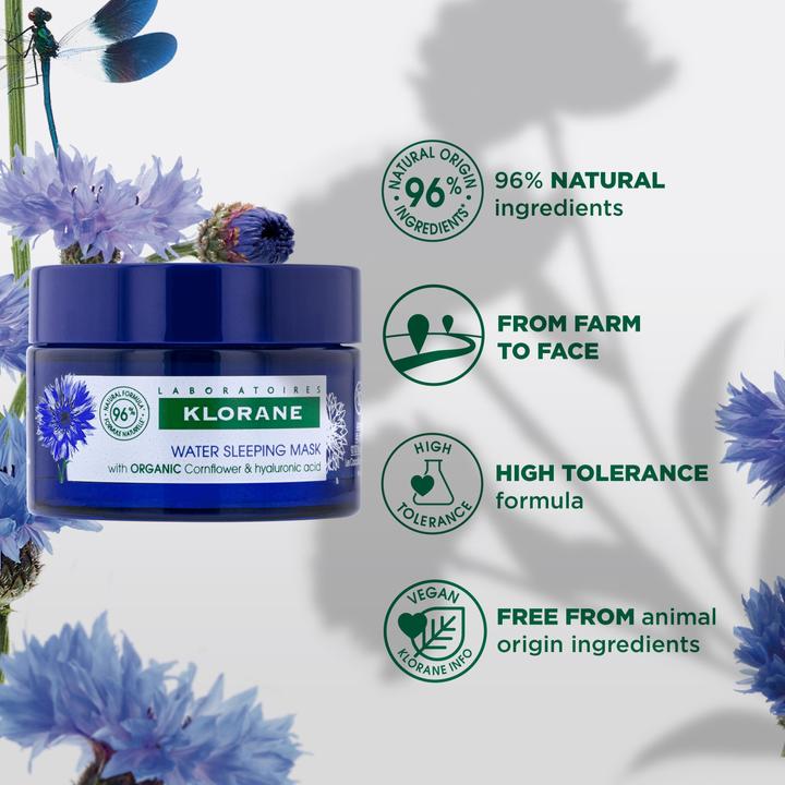 Immagine prodotto Klorane Maschera idratante per la notte con fiordaliso biologico (50 ml)