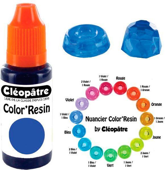 Produktbild Cléopâtre COLOR'RESIN, transp. Harzfarbe 15 ml (Blau, 15 ml)