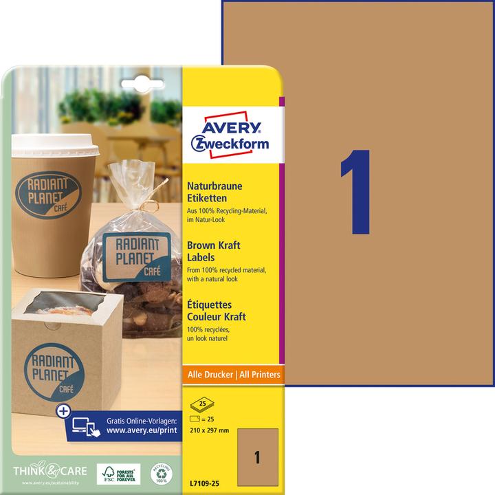 Produktbild Avery Naturbraune Etiketten