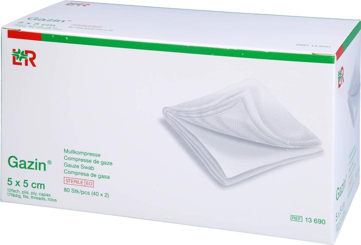 Actual product image Gazin Mullkompressen 5x5cm 12fach steril