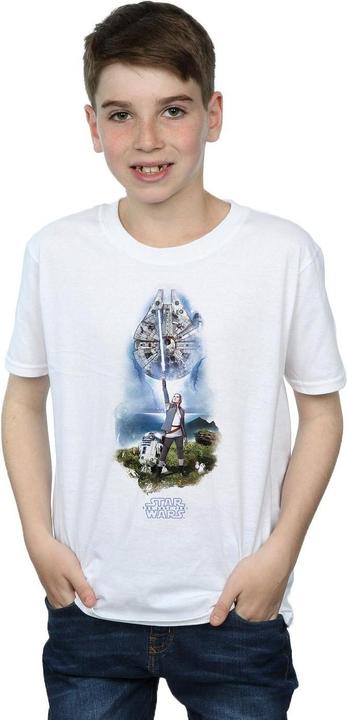 Actual product image Star Wars Boys The Last Jedi Rey Lightsaber T-Shirt (128)