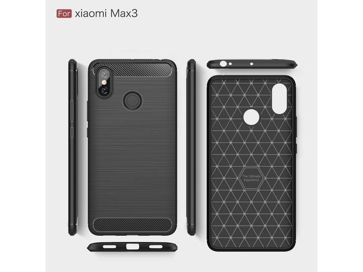 Produktbild Screenguard Xiaomi Mi Max 3 Hülle Carbon Brushed Soft TPU (Xiaomi Mi Max 3)
