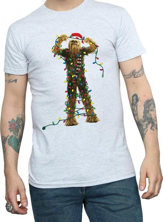 Immagine prodotto Star Wars Chewbacca Christmas Lights Maglietta Uomo (3XL)