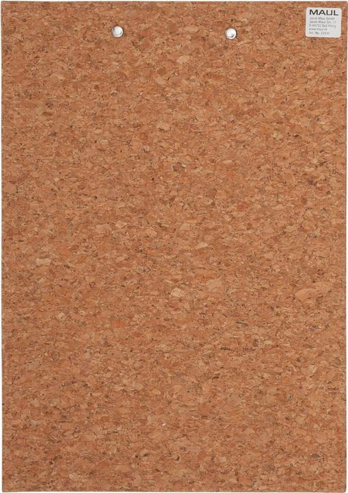Actual product image Maul Clipboard cork, made of cork, A4 portrait clamp made of metal, clamp width: 8 mm, flat bracket clamp