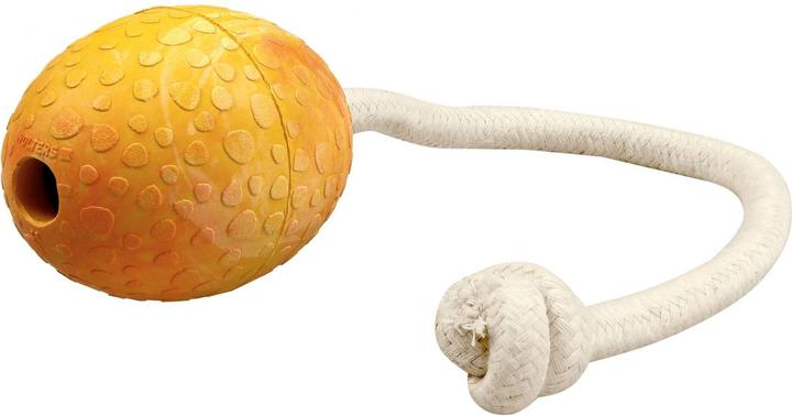 Actual product image Wolters Dog toy ostrich egg with rope, M (Retrieval)