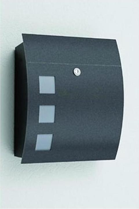 Produktbild CMD Briefkasten rund mit Fenster Anthrazit