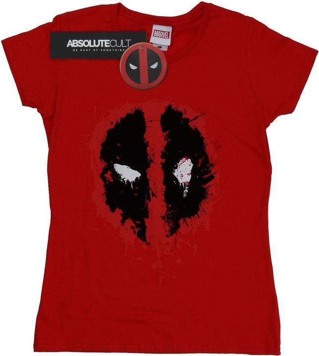 Actual product image Deadpool Womens/Ladies Splat Face Cotton T-Shirt (XS)
