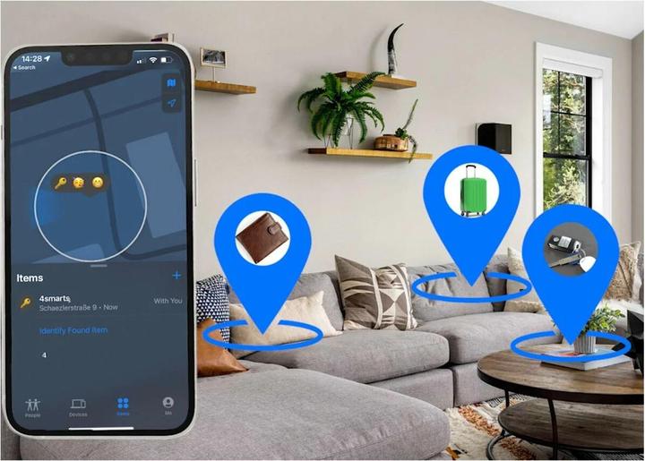 Actual product image 4smarts SkyTag with luggage tag (iOS)