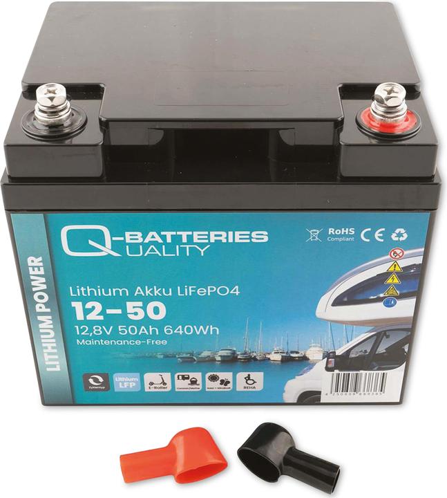 Produktbild Q-Batteries Lithium Akku 12-50 12,8V 50Ah 640Wh LiFePO4 Batterie (50000 mAh)