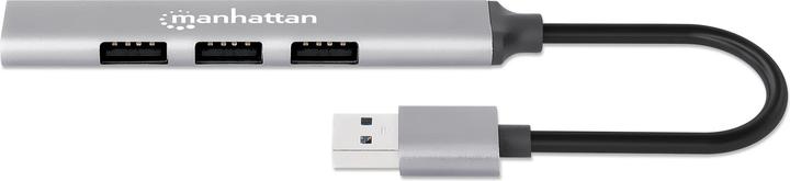 Image du produit Manhattan Hub 4 ports USB-A 3x480Mbit/s 1xGbit/s USB-A mâle (USB-A, 4 Ports)