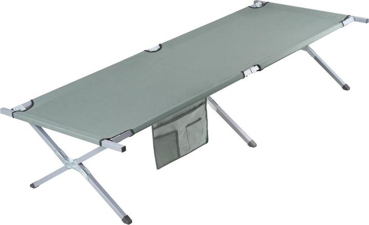 Stahlwerk Chaise longue de camping 200 kg 210x72 cm Lit de camp Lit de camping pliant