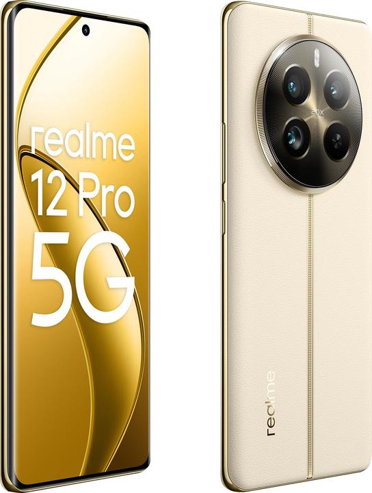 Immagine prodotto realme 12 Pro 5G 12Gb 256Gb 6.7' (256 GB, Navigator Beige, 6.70", Doppia SIM, 50 Mpx, 5G)