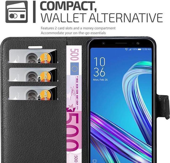 Actual product image Cadorabo Book with stand function cover (Asus Zenfone Max Pro (M1))