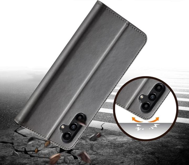 Actual product image LC.Imeeke Galaxy A15 - leather case grey (Samsung Galaxy A15)