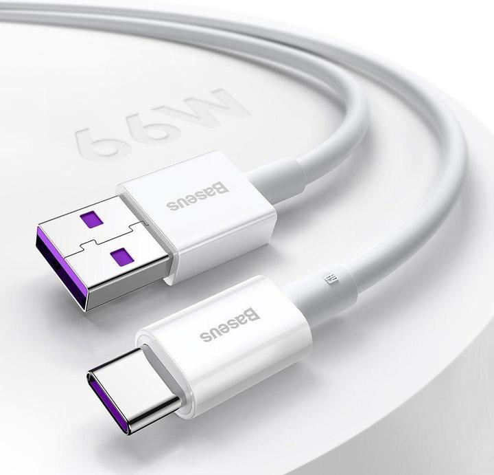 Actual product image Baseus USB A – USB C (1 m, USB 2.0, 66 W)