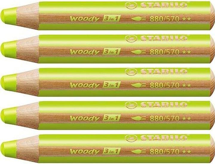 Image du produit STABILO woody 3 en 1 crayon de couleur (Vert clair, 1 x)