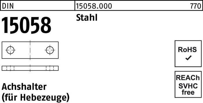 Produktbild Achshalter DIN 15058 30 x 8 Stahl