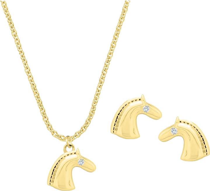 Produktbild Candy Schmuckset Pferd, 925 Sterling Silber, vergoldet (925 Sterling Silber, 18k vergoldet)