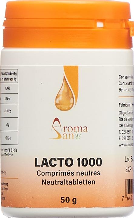 Produktbild AromaSan Lacto 1000 Neutraltabletten (50 Stk) (50 Stück, Tabletten, 70 g)
